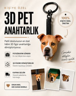 3D Pet Magnet – Fotoğraftan Evcil Hayvan Magneti